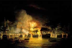 Thomas Luny Bombardment of Algiers oil painting picture